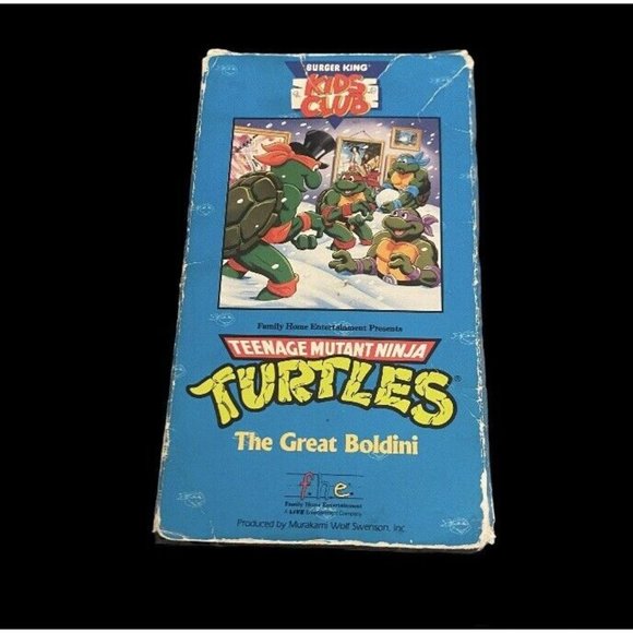 tmnt Other - Vintage Teenage Mutant Ninja Turtles VHS Tape Great Boldini, Bk Kids Club 1980